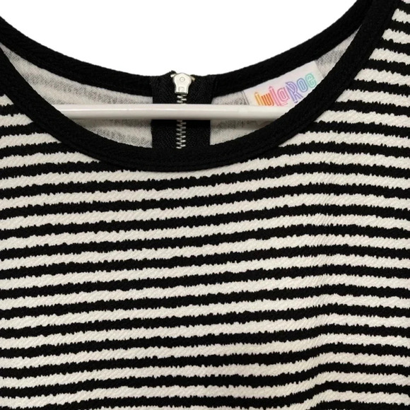 Lularoe Floral Stripped Dipped Amelia Dress NWOT - Picture 2 of 5